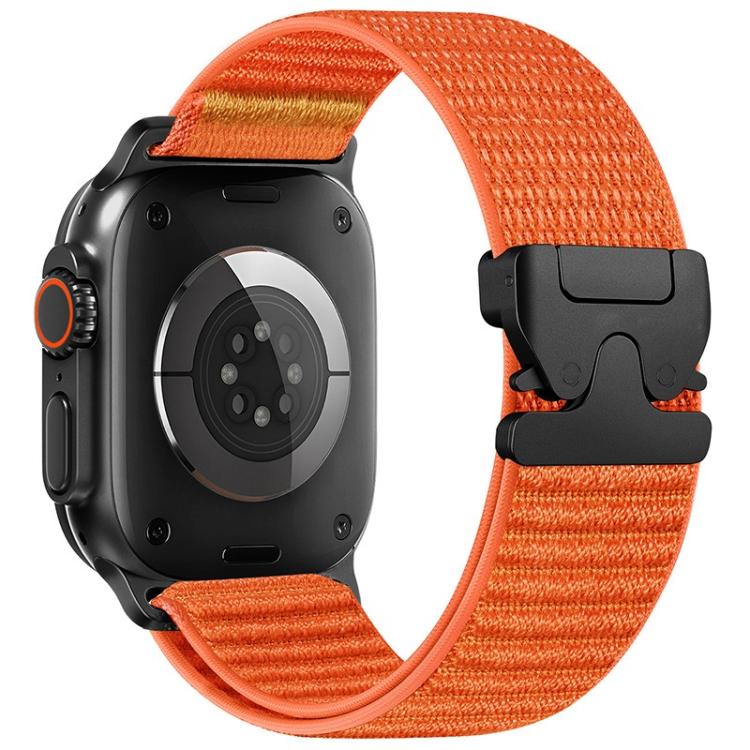 Bracelet de montre en nylon tressé avec motif de montagne et boucle de parachute, pour Apple Watch 46mm / 49mm / 45mm / 44mm, pour Apple Watch 42mm / 41mm / 40mm / 38mm