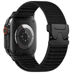 Bracelet de montre en nylon tressé avec motif de montagne et boucle de parachute, pour Apple Watch 46mm / 49mm / 45mm / 44mm, pour Apple Watch 42mm / 41mm / 40mm / 38mm
