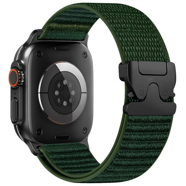 Bracelet de montre en nylon tressé avec motif de montagne et boucle de parachute, pour Apple Watch 46mm / 49mm / 45mm / 44mm, pour Apple Watch 42mm / 41mm / 40mm / 38mm