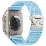 Bracelet de montre en nylon tressé avec motif de montagne et boucle de parachute, pour Apple Watch 46mm / 49mm / 45mm / 44mm, pour Apple Watch 42mm / 41mm / 40mm / 38mm