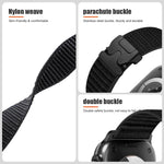 Bracelet de montre en nylon tressé avec motif de montagne et boucle de parachute, pour Apple Watch 46mm / 49mm / 45mm / 44mm, pour Apple Watch 42mm / 41mm / 40mm / 38mm