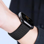 Bracelet de montre en nylon tressé avec motif de montagne et boucle de parachute, pour Apple Watch 46mm / 49mm / 45mm / 44mm, pour Apple Watch 42mm / 41mm / 40mm / 38mm