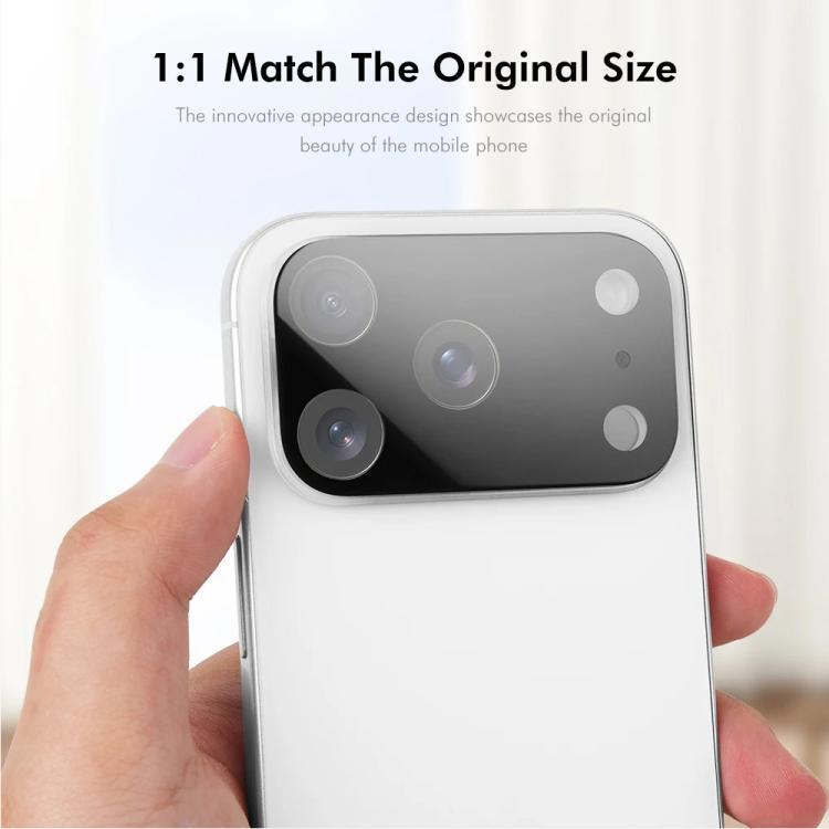 ENKAY Hat-Prince Film en verre trempé noir 9H pour objectif d'appareil photo arrière, pour iPhone 17 Pro Max, pour iPhone 17 Pro, pour iPhone 17, pour iPhone Air