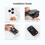 ENKAY Hat-Prince Film en verre trempé noir 9H pour objectif d'appareil photo arrière, pour iPhone 17 Pro Max, pour iPhone 17 Pro, pour iPhone 17, pour iPhone Air