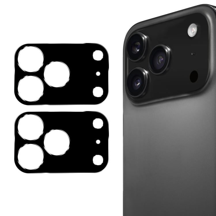 2 pièces ENKAY Hat-Prince Film en verre trempé pour objectif d'appareil photo arrière noir 9H, pour iPhone 17 Pro Max, pour iPhone 17 Pro, pour iPhone 17, pour iPhone Air
