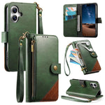 Étui portefeuille à fermeture éclair en cuir vegan avec sangle, pour iPhone 17 Pro Max, pour iPhone 17 Pro, pour iPhone 17, pour iPhone Air, pour iPhone 16 Pro Max, pour iPhone 16 Pro, pour iPhone 16 Plus, pour iPhone 16