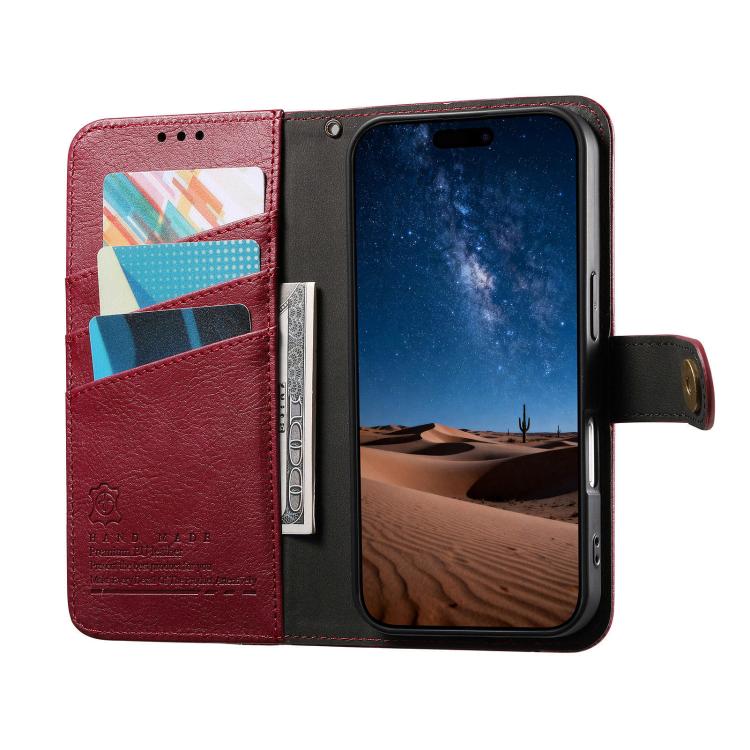 Étui portefeuille à fermeture éclair en cuir vegan avec sangle, pour iPhone 17 Pro Max, pour iPhone 17 Pro, pour iPhone 17, pour iPhone Air, pour iPhone 16 Pro Max, pour iPhone 16 Pro, pour iPhone 16 Plus, pour iPhone 16
