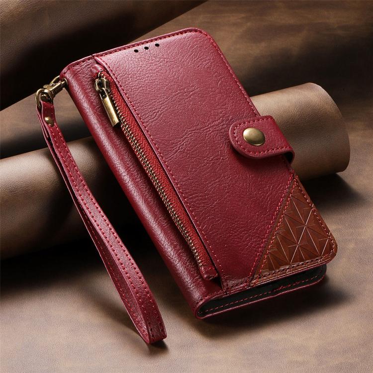 Étui portefeuille à fermeture éclair en cuir vegan avec sangle, pour iPhone 17 Pro Max, pour iPhone 17 Pro, pour iPhone 17, pour iPhone Air, pour iPhone 16 Pro Max, pour iPhone 16 Pro, pour iPhone 16 Plus, pour iPhone 16
