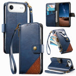 Étui portefeuille à fermeture éclair en cuir vegan avec sangle, pour iPhone 17 Pro Max, pour iPhone 17 Pro, pour iPhone 17, pour iPhone Air, pour iPhone 16 Pro Max, pour iPhone 16 Pro, pour iPhone 16 Plus, pour iPhone 16