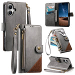 Étui portefeuille à fermeture éclair en cuir vegan avec sangle, pour iPhone 17 Pro Max, pour iPhone 17 Pro, pour iPhone 17, pour iPhone Air, pour iPhone 16 Pro Max, pour iPhone 16 Pro, pour iPhone 16 Plus, pour iPhone 16