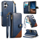 Étui portefeuille à fermeture éclair en cuir vegan avec sangle, pour iPhone 17 Pro Max, pour iPhone 17 Pro, pour iPhone 17, pour iPhone Air, pour iPhone 16 Pro Max, pour iPhone 16 Pro, pour iPhone 16 Plus, pour iPhone 16