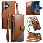 Étui portefeuille à fermeture éclair en cuir vegan avec sangle, pour iPhone 17 Pro Max, pour iPhone 17 Pro, pour iPhone 17, pour iPhone Air, pour iPhone 16 Pro Max, pour iPhone 16 Pro, pour iPhone 16 Plus, pour iPhone 16