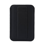 Porte-cartes magnétique ultra-fin en cuir végan avec support