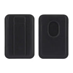 Porte-cartes magnétique ultra-fin en cuir végan avec support