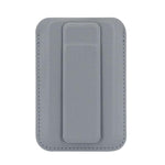 Porte-cartes magnétique ultra-fin en cuir végan avec support