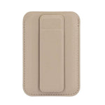 Porte-cartes magnétique ultra-fin en cuir végan avec support