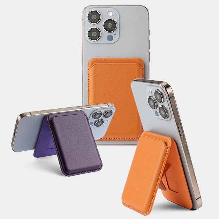 Porte-cartes en cuir végétalien magnétique A-Frame