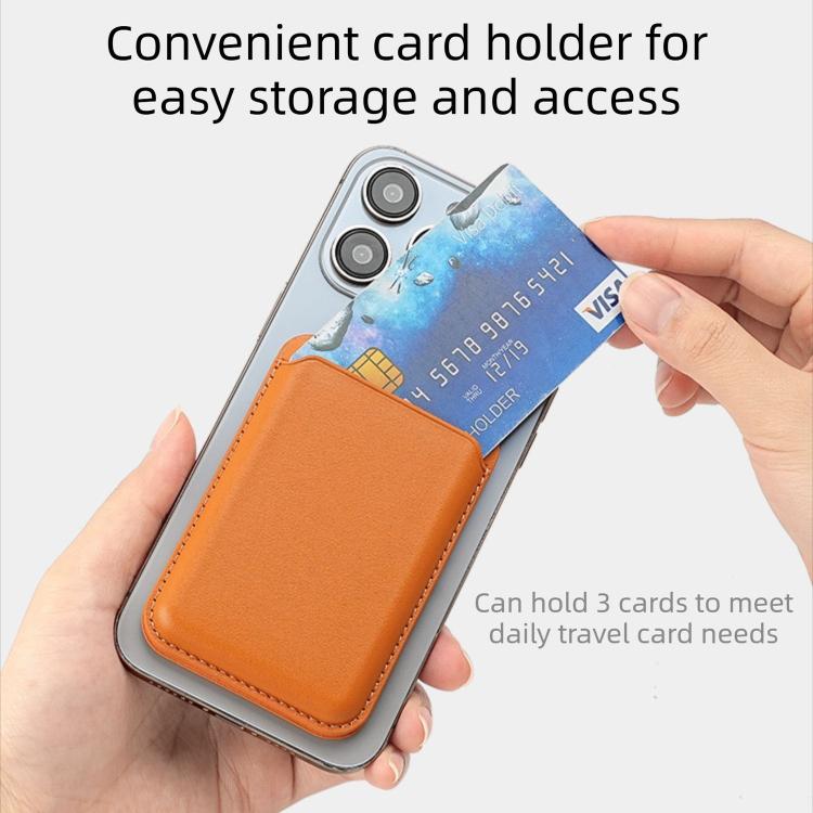Porte-cartes en cuir végétalien magnétique A-Frame