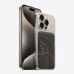 Porte-cartes magnétique brodé en cuir véritable