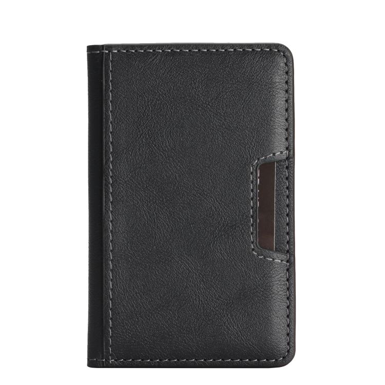 Porte-cartes magnétique pliable en cuir végétalien