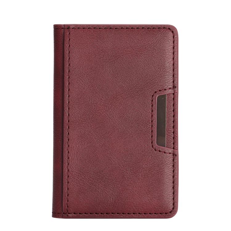 Porte-cartes magnétique pliable en cuir végétalien