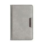Porte-cartes magnétique pliable en cuir végétalien