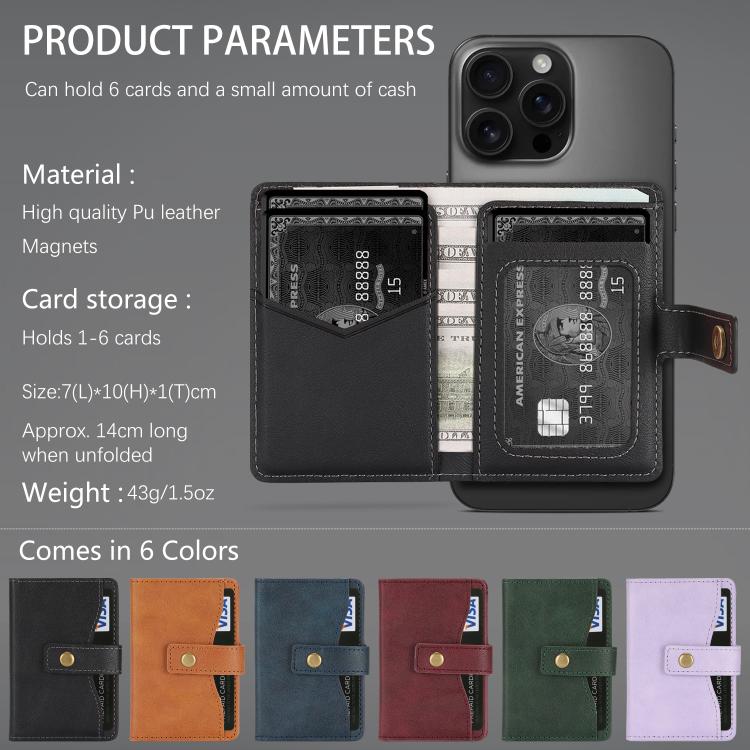 Porte-cartes en cuir magnétique Bond Wallet Ring