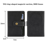 Porte-cartes en cuir magnétique Bond Wallet Ring