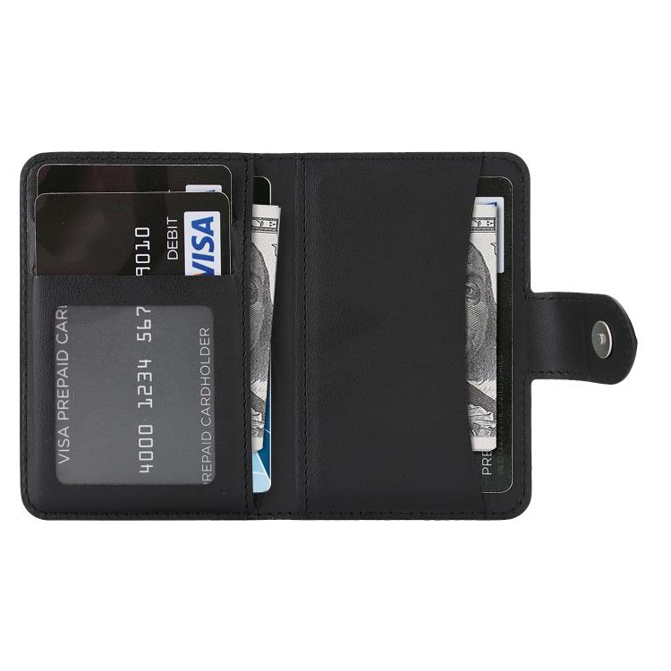 Pochette porte-cartes en cuir végétalien magnétique à motif losanges