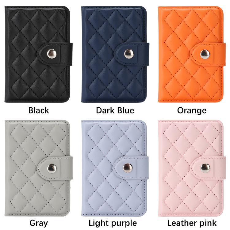 Pochette porte-cartes en cuir végétalien magnétique à motif losanges
