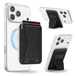 Porte-cartes en cuir vegan avec ceinture magnétique