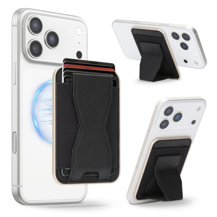 Porte-cartes en cuir vegan avec ceinture magnétique