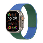 Bracelet de montre en silicone magnétique avec texture litchi et blocs de couleur, pour Apple Watch 46mm / 49mm / 45mm / 44mm, pour Apple Watch 42mm / 41mm / 40mm / 38mm
