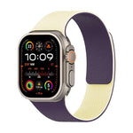Bracelet de montre en silicone magnétique avec texture litchi et blocs de couleur, pour Apple Watch 46mm / 49mm / 45mm / 44mm, pour Apple Watch 42mm / 41mm / 40mm / 38mm