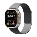 Bracelet de montre en silicone magnétique avec texture litchi et blocs de couleur, pour Apple Watch 46mm / 49mm / 45mm / 44mm, pour Apple Watch 42mm / 41mm / 40mm / 38mm