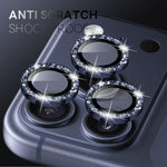 NORTHJO 1 ensemble de protection d'objectif d'appareil photo en métal pailleté, pour iPhone 17 Pro / 17 Pro Max