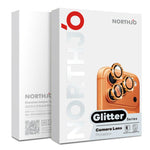 NORTHJO 1 ensemble de protection d'objectif d'appareil photo en métal pailleté, pour iPhone 17 Pro / 17 Pro Max