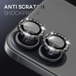 NORTHJO 1 Set Film de protection d'objectif d'appareil photo en métal scintillant, pour iPhone 17