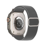 Bracelet de montre élastique en nylon à boucle ardillon à rayures diagonales, pour Apple Watch 46mm / 49mm / 45mm / 44mm, pour Apple Watch 42mm / 41mm / 40mm / 38mm