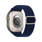 Bracelet de montre élastique en nylon à boucle ardillon à rayures diagonales, pour Apple Watch 46mm / 49mm / 45mm / 44mm, pour Apple Watch 42mm / 41mm / 40mm / 38mm