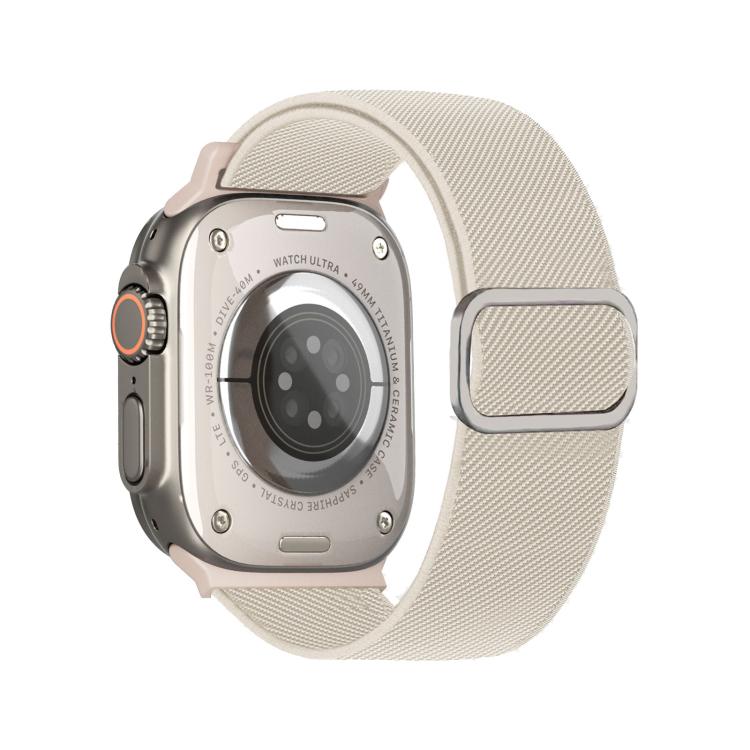 Bracelet de montre élastique en nylon à boucle ardillon à rayures diagonales, pour Apple Watch 46mm / 49mm / 45mm / 44mm, pour Apple Watch 42mm / 41mm / 40mm / 38mm