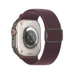 Bracelet de montre élastique en nylon à boucle ardillon à rayures diagonales, pour Apple Watch 46mm / 49mm / 45mm / 44mm, pour Apple Watch 42mm / 41mm / 40mm / 38mm
