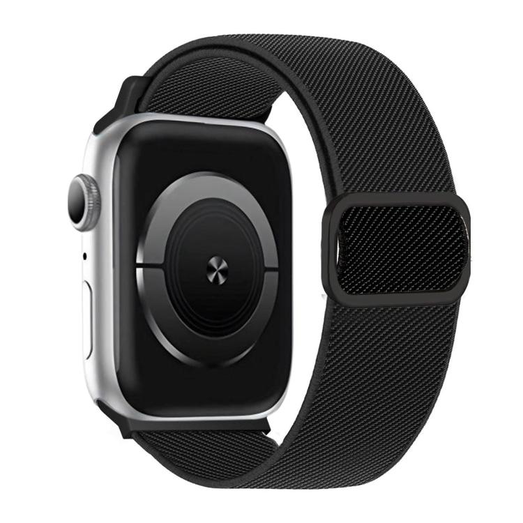 Bracelet de montre élastique en nylon à boucle ardillon à rayures diagonales, pour Apple Watch 46mm / 49mm / 45mm / 44mm, pour Apple Watch 42mm / 41mm / 40mm / 38mm