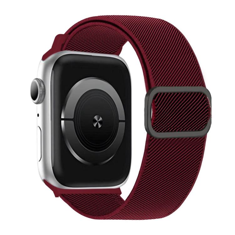 Bracelet de montre élastique en nylon à boucle ardillon à rayures diagonales, pour Apple Watch 46mm / 49mm / 45mm / 44mm, pour Apple Watch 42mm / 41mm / 40mm / 38mm