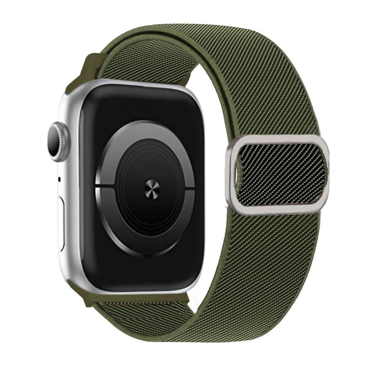 Bracelet de montre élastique en nylon à boucle ardillon à rayures diagonales, pour Apple Watch 46mm / 49mm / 45mm / 44mm, pour Apple Watch 42mm / 41mm / 40mm / 38mm