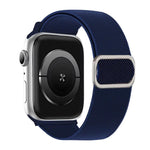 Bracelet de montre élastique en nylon à boucle ardillon à rayures diagonales, pour Apple Watch 46mm / 49mm / 45mm / 44mm, pour Apple Watch 42mm / 41mm / 40mm / 38mm
