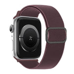 Bracelet de montre élastique en nylon à boucle ardillon à rayures diagonales, pour Apple Watch 46mm / 49mm / 45mm / 44mm, pour Apple Watch 42mm / 41mm / 40mm / 38mm