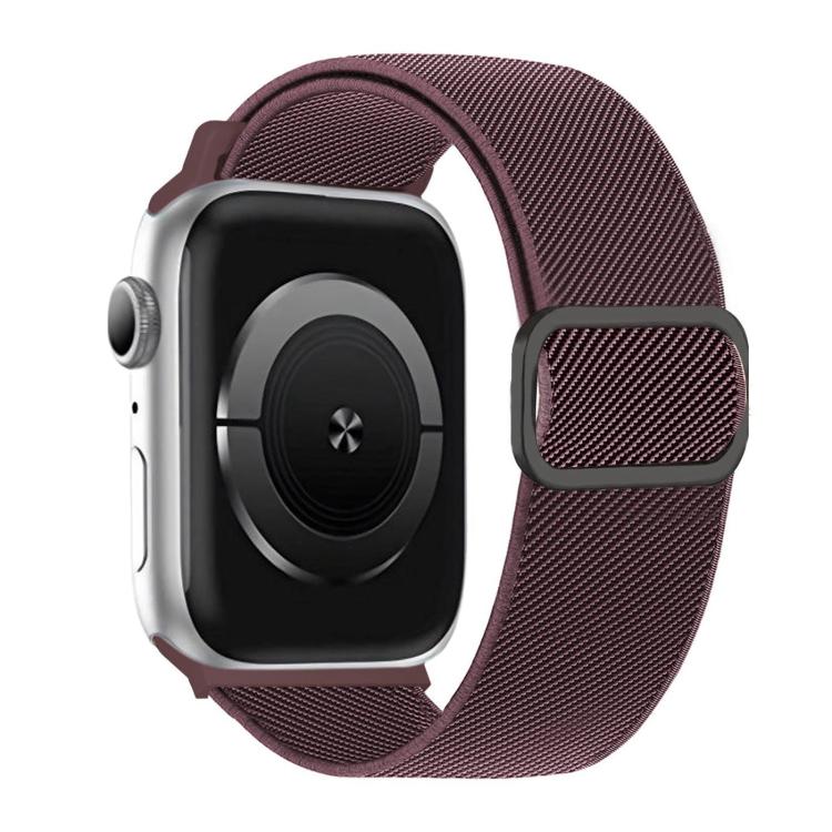 Bracelet de montre élastique en nylon à boucle ardillon à rayures diagonales, pour Apple Watch 46mm / 49mm / 45mm / 44mm, pour Apple Watch 42mm / 41mm / 40mm / 38mm