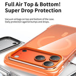 Coque de téléphone magnétique en acrylique avec coussin d'air transparent sous vide, Pour iPhone 17 Pro Max, Pour iPhone 17 Pro, Pour iPhone 17