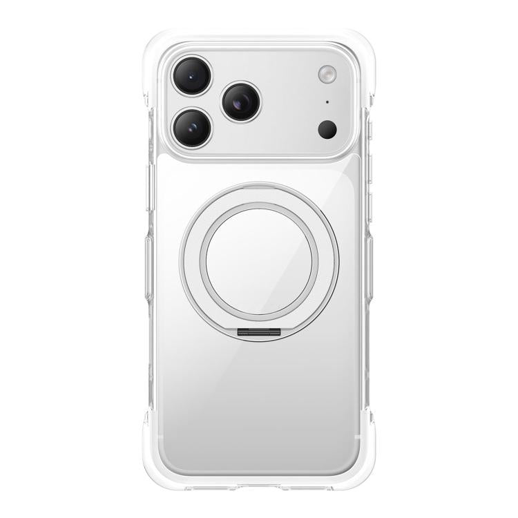 Coque de téléphone en acrylique avec support rotatif magnétique à airbag transparent sous vide, pour iPhone 17 Pro Max, pour iPhone 17 Pro, pour iPhone 17